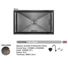将图片加载到图库查看器,VULCANO Volcano Gun Black Sink VNV