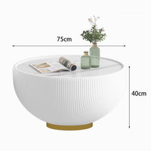 Muatkan imej ke dalam penonton Galeri, Sarah Pleated Round Modern Coffee Table