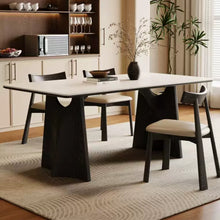 将图片加载到图库查看器,Darcey Sintered Stone Top With Solid Wood Base Dining Table