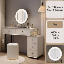 Muatkan imej ke dalam penonton Galeri, Stephanie Sleek Design Dressing Table Set 0.5m to 1m