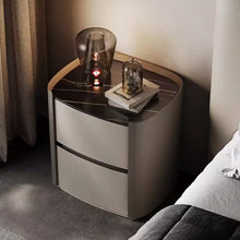 Muatkan imej ke dalam penonton Galeri, Kyan Slate Top 2 Drawers PU Bedside Table