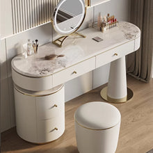 Muatkan imej ke dalam penonton Galeri, Peggy Luxury Designer Dressing Table Set With Side Cabinet 0.9m to 1.3m