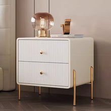 Muatkan imej ke dalam penonton Galeri, Stein PU Leather Side Modern Bedside Table