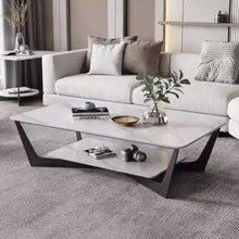 Muatkan imej ke dalam penonton Galeri, Fleur 2 Tier Slate Top Coffee Table