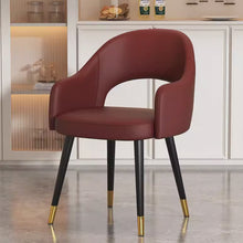 将图片加载到图库查看器,Rubio Italian Design Black Gold Leg Dining Chair