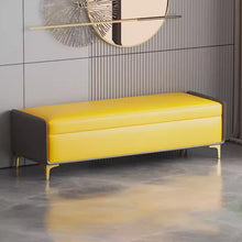 Muatkan imej ke dalam penonton Galeri, Cain Luxury Gold Legs Designer Storage Bench