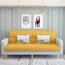 将图片加载到图库查看器,Filipo Checkecked Fabric Sofa With Side Pocket With Pillow