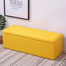 将图片加载到图库查看器,Catrin PU Leather Storage Bench Shoe Seat