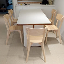 Muatkan imej ke dalam penonton Galeri, Taya Modern Solid Wood with Sintered Stone Slab Dining Table