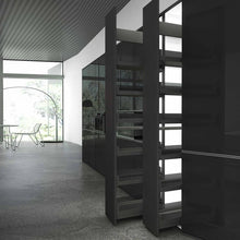 在图库查看器中加载和播放视频,MIRAI 6 Tier Side Mounted Tall Aluminium Larder With Soft Closing