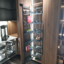 在图库查看器中加载和播放视频,MIRAI Aluminium Glass Deluxe Larder 6 Tier 12 Layer Basket