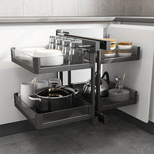 Muatkan dan mainkan video dalam penonton Galeri, MIRAI Aluminium Glass Magic Corner Basket