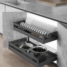 Muatkan imej ke dalam penonton Galeri, MIRAI Multifunctional Dish Aluminium Pull Out Basket With Soft Closing