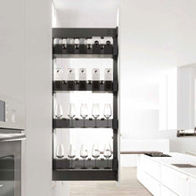 将图片加载到图库查看器,MIRAI 4 Tier Side Mounted Tall Aluminium Larder With Soft Closing