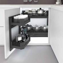 将图片加载到图库查看器,MIRAI Magic Corner Storage Aluminium Basket (Attach With Door)