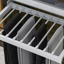 Muatkan imej ke dalam penonton Galeri, MIRAI Pants Rack With Soft Close Slide (Dark Grey & White)