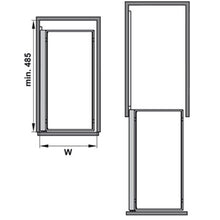 Muatkan imej ke dalam penonton Galeri, HAFELE 2 Trays Side Mount Kitchen Storage (Chrome / Anthracite)