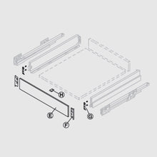 Muatkan imej ke dalam penonton Galeri, HAFELE Nova Pro Scala H90mm Rectangular Railing Inner Drawer Set