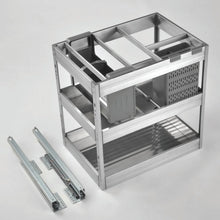 Muatkan imej ke dalam penonton Galeri, MIRAI Luxury 3 Tier Stainless Steel Multi-Function Pull Out Basket