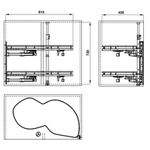 Muatkan imej ke dalam penonton Galeri, HAFELE Olla Move Swing Tray Kitchen Basket
