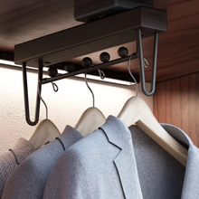 Muatkan imej ke dalam penonton Galeri, MIRAI Top Mounted Pull Out Closet Rail Hanger (Dark Grey & White)