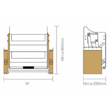 将图片加载到图库查看器,MIRAI Pull Down Hanging Aluminum Lift Basket With Soft Closing