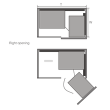将图片加载到图库查看器,MIRAI Yoga Magic Corner Aluminium Basket With Soft Closing (Attach With Door)