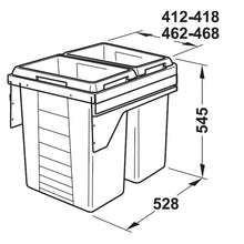 Muatkan imej ke dalam penonton Galeri, HAFELE Double-Bin Waste Sorter