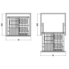 Muatkan imej ke dalam penonton Galeri, HAFELE Front Pull-Out Dish Basket