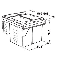 Muatkan imej ke dalam penonton Galeri, HAFELE Double-Bin Waste Sorter