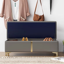 Load image into Gallery viewer, Poppy Gold Lining Storage Bench
