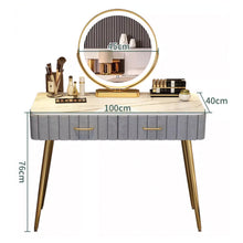 Muatkan imej ke dalam penonton Galeri, Oliwia Solid Wood Japanese Modern Dressing Table Set 0.8m to 1m
