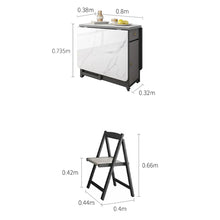Muatkan imej ke dalam penonton Galeri, Marsh Folding Table Space Saving Sintered Stone Dining Table
