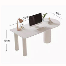 Muatkan imej ke dalam penonton Galeri, Jonas Slate Cream Designer Study Work Desk
