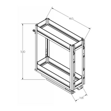 Load image into Gallery viewer, MIRAI Two Layers Bottom Mounted Pull Out Basket With Undermount Soft Closing Slide - Dark Grey
