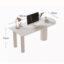 Muatkan imej ke dalam penonton Galeri, Jonas Slate Cream Designer Study Work Desk
