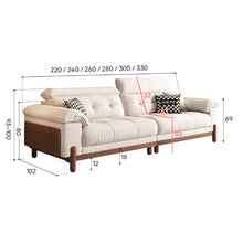 Load image into Gallery viewer, Owain Solid Wood and Adjustable Headrest Sofa

