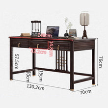 Muatkan imej ke dalam penonton Galeri, Gillespie Chinese Style Ebony Wood Study Work Desk
