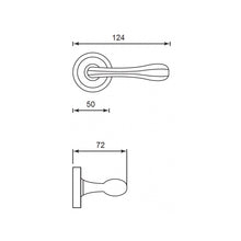 Muatkan imej ke dalam penonton Galeri, FRASCIO Solid Brass Lever Handle On Rose - Star 146-50

