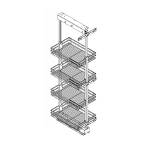 将图片加载到图库查看器，MIRAI Tall Unit Pull Out Basket With Soft Closing Slide - Dark Grey
