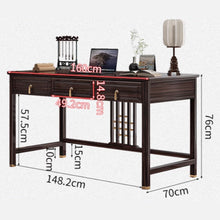 Muatkan imej ke dalam penonton Galeri, Gillespie Chinese Style Ebony Wood Study Work Desk
