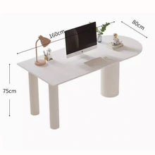 Muatkan imej ke dalam penonton Galeri, Jonas Slate Cream Designer Study Work Desk
