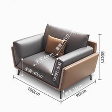 Muatkan imej ke dalam penonton Galeri, Cain Leather Sofa Coffee Table Office Lounge Furniture
