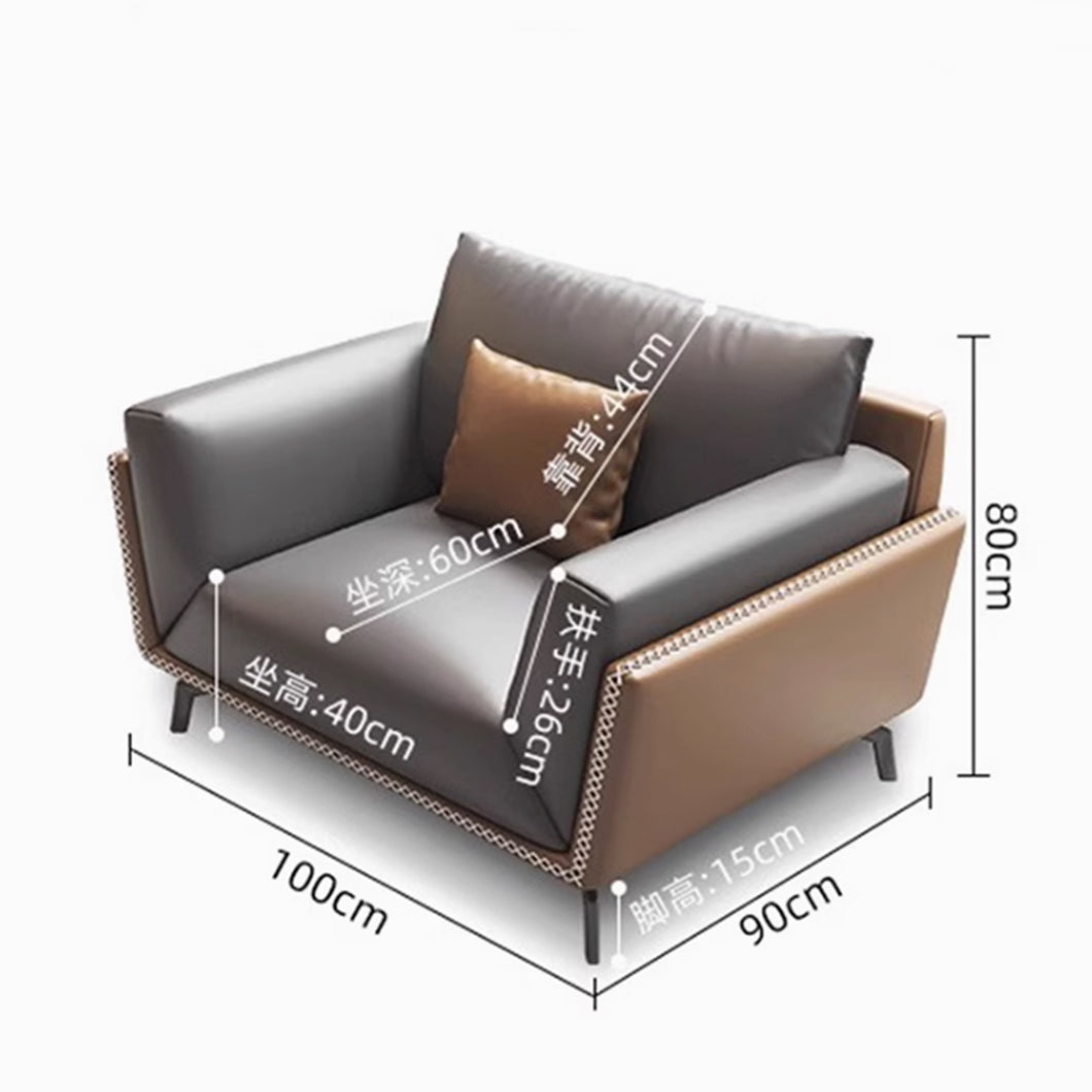 Cain Leather Sofa Coffee Table Office Lounge Furniture