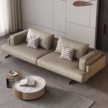 Muatkan imej ke dalam penonton Galeri, Fitzgerald Italian Designer Luxury Wide Seat Cowhide Leather Sofa
