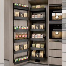 Load image into Gallery viewer, MIRAI Side Large Tall Unit Basket With Soft Closing Slide - Dark Grey
