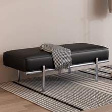 将图片加载到图库查看器，Donovan PU Leather Waiting Bench

