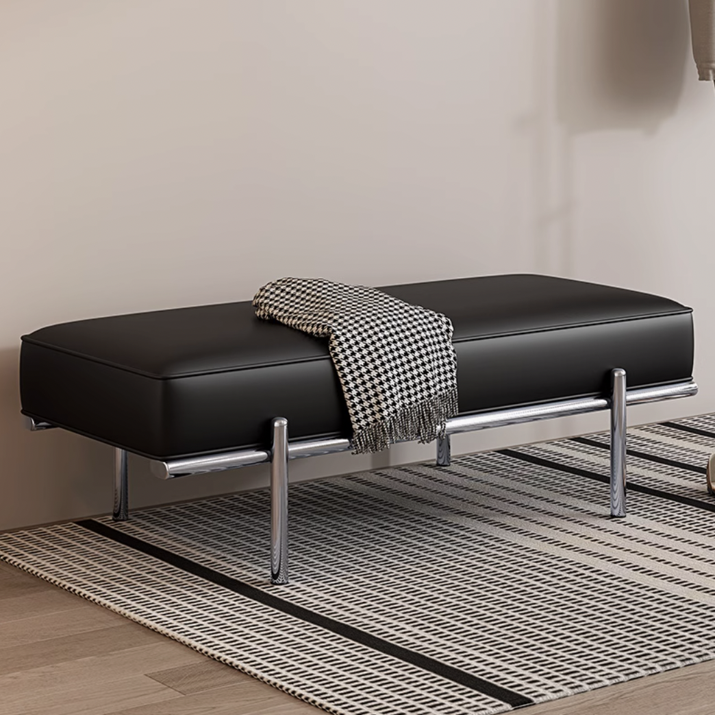 Donovan PU Leather Waiting Bench