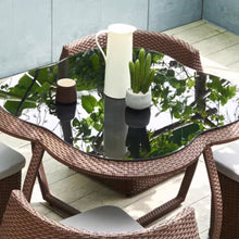 将图片加载到图库查看器，Camacho Rattan Villa Compact 4 Seater Balcony Outdoor Furniture
