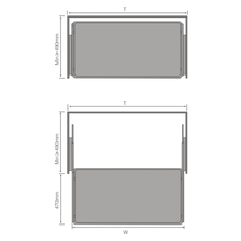 Load image into Gallery viewer, MIRAI Four Side Tray Pull Out Aluminium Basket With Soft Closing
